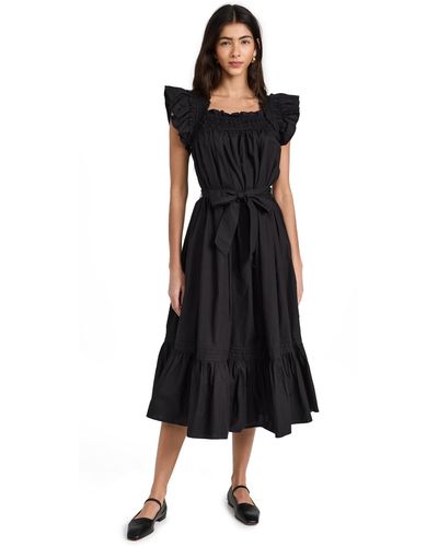 Cleobella Tabitha Solid Midi Dress - Black