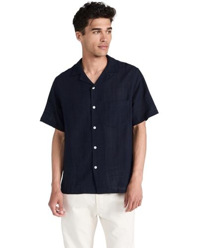 Portuguese Flannel Portuguese Fanne Grain Cotton Shirt - Blue