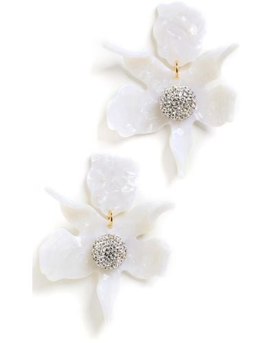 Lele Sadoughi Crystal Lily Earrings - White