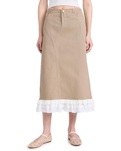 Sandy Liang Tristen Skirt - Natural