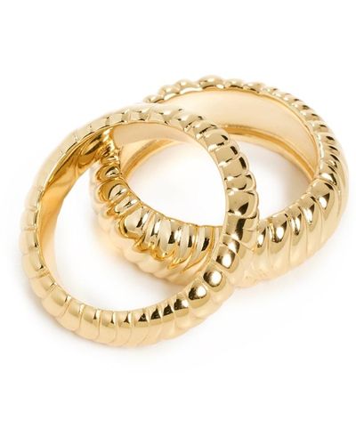 Shashi Frances Ring Set - Metallic