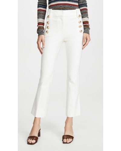 10 Crosby Derek Lam Robertson Cropped Flare Pants With Sailor Buttons - Blue