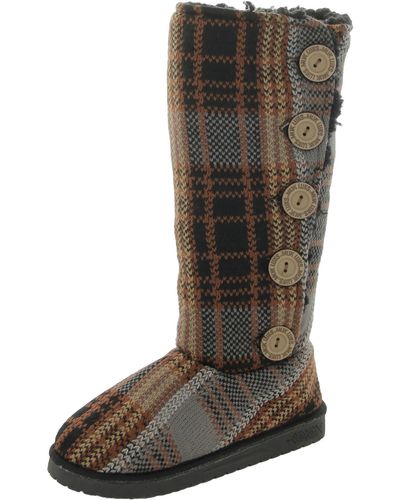 Muk Luks Malena Knit Lined Casual Boots - Multicolor