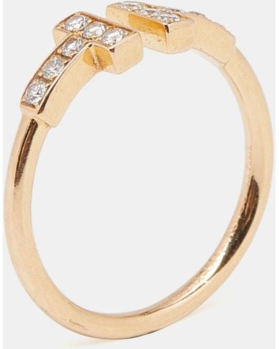 Tiffany & Co. Twire Diamonds 18k Gold Ring - Metallic
