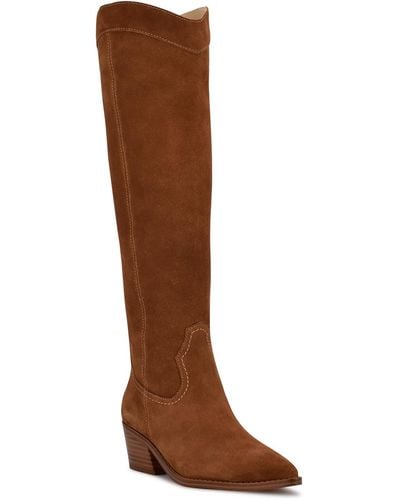 Nine West Orece Suede Tall Knee-high Boots - Brown
