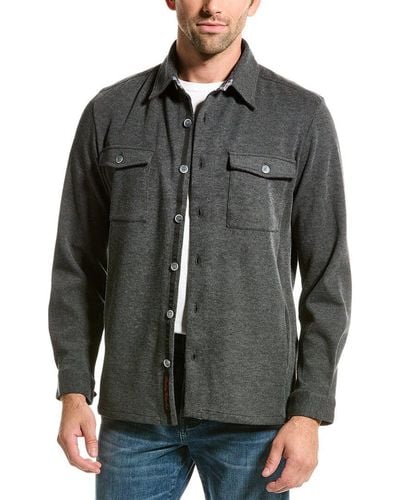 Robert Graham Bishop Tailored Fit Overshirt - Gray