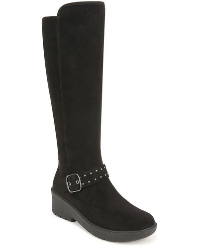 Bzees Brandy 2 Faux Suede Embellished Knee-high Boots - Black