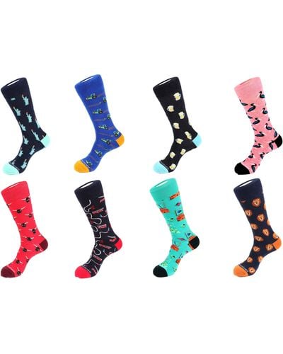 Unsimply Stitched 8 Pair Combo Pack Socks - Black