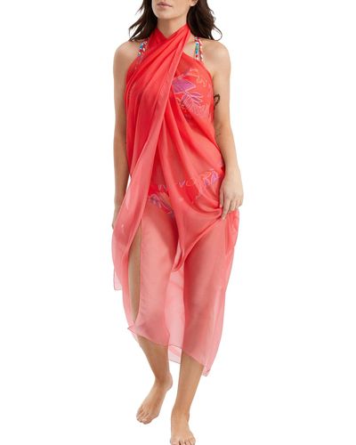 Sunsets Paradise Pareo Cover-up - Red