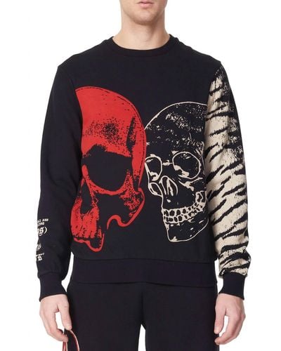 ELEVEN PARIS Knit Printed Sweatshirt - Black