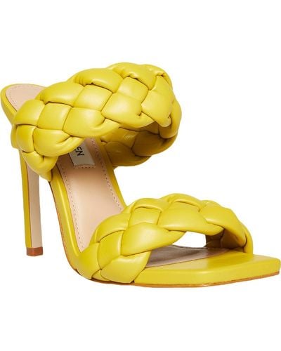 Steve Madden Kenley Square Toe Dress Sandals - Yellow