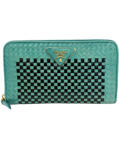 Prada Saffiano Leather Wallet (pre-owned) - Green