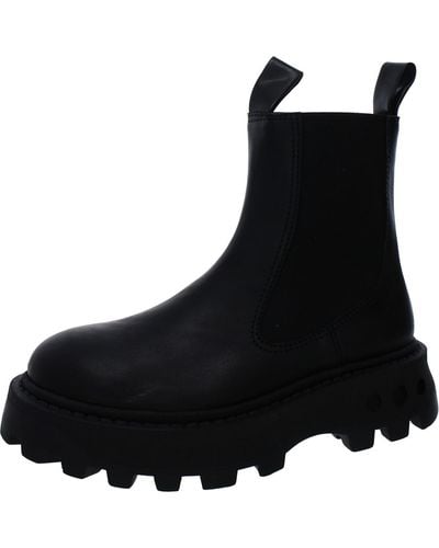Simon Miller Leather Pull On Chelsea Boots - Black