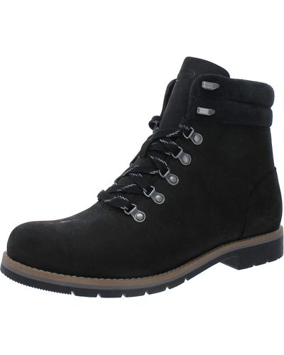 Chaco Cataluna Explorer Leather Combat & Lace-up Boots - Black