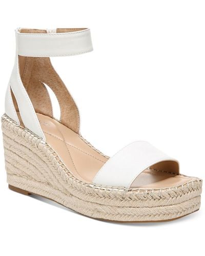 Alfani Cohjo Faux Leather Padded Insole Wedge Sandals - Natural