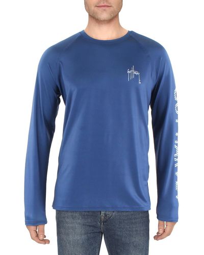 Guy Harvey Moisture Wicking Raglan Sleeve T-shirt - Blue