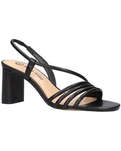 Bella Vita Zariah Leather Slip On Dress Sandals - Metallic