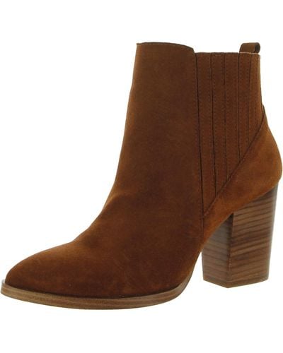 Blondo Reese Leather Pointed Toe Ankle Boots - Brown