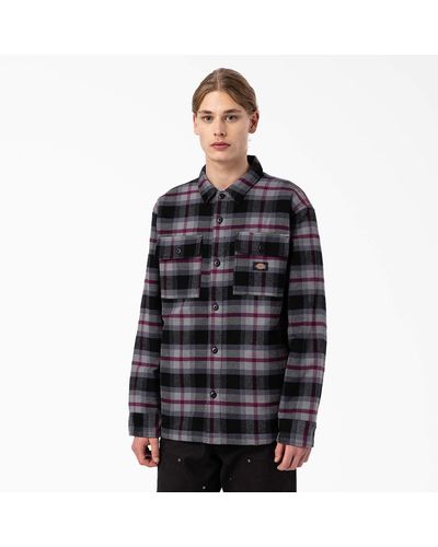 Dickies Flannel Quilted Lined Shirt Jacket - Black