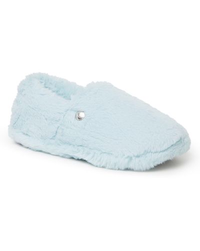 Dearfoams A Line Furry Closed Back - Blue