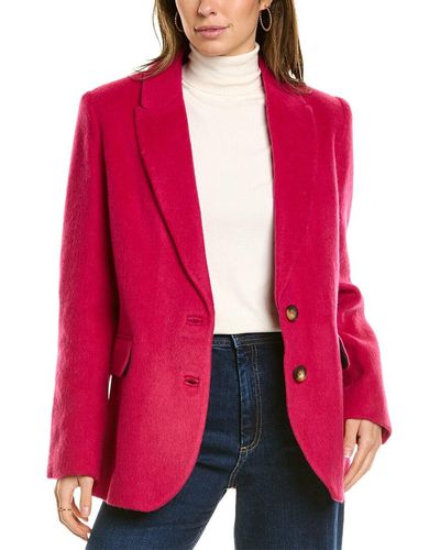 Boden Drawn Wool-blend Blazer - Red