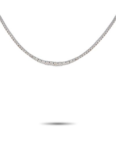 Non-Branded Lb Exclusive 18k Gold 5 Ct Diamond Tennis Necklace - White