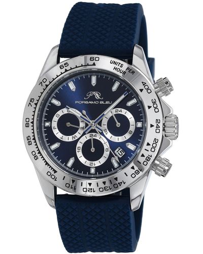 Porsamo Bleu Preston Sport Silicone Strap Watch - Blue
