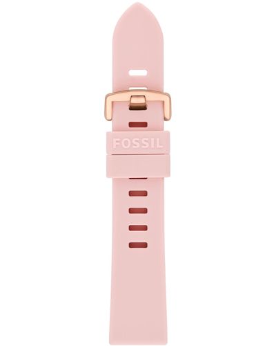 Fossil 20mm Blush Silicone Watch Band - Pink