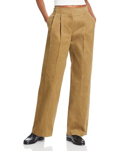 LVIR High Rise Pleated Trouser Pants - Natural