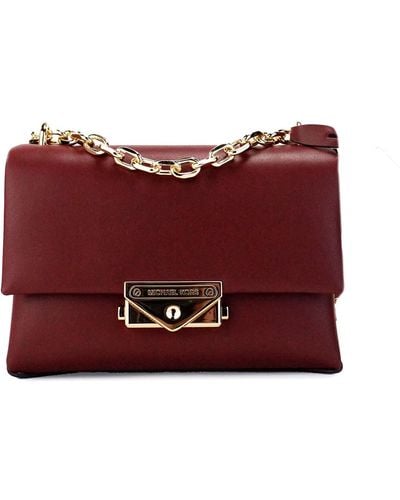Michael Kors Cece Small Cherry Vegan Leather Convertible Flap Crossbody Bag - Red