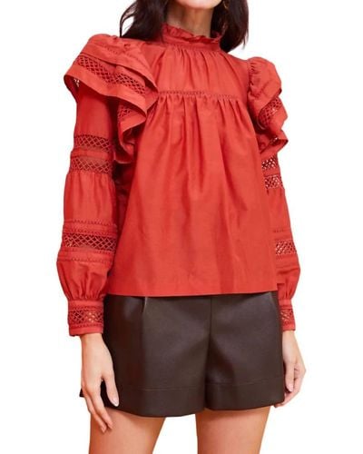Marie Oliver Que Blouse - Red