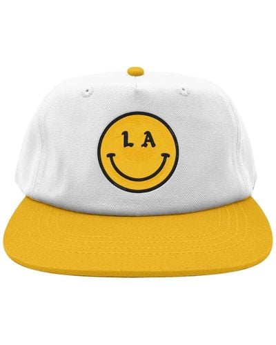 Free & Easy Be Happy Two Tone Snapback Hat - Yellow