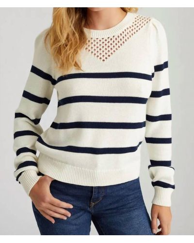 525 America Lucy Stripe Sweater - Gray