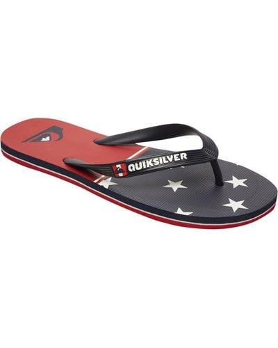 Quiksilver Molokai 4th Independence Holiday Flip-flops - Red