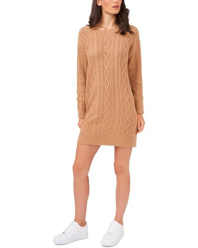 Riley & Rae Knit Mini Sweaterdress - Natural