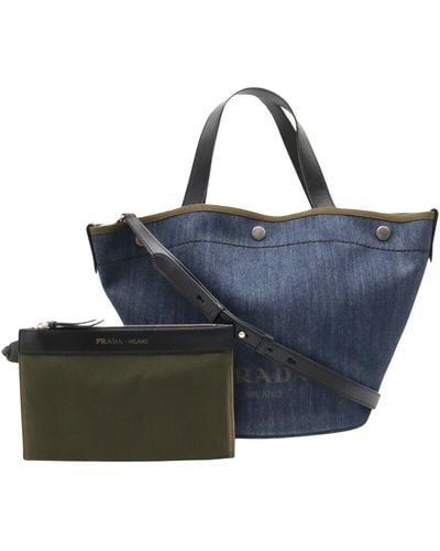 Prada Jeans Tote Bag (pre-owned) - Blue