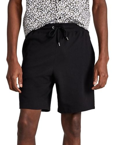 INC French Terry Pull On Casual Shorts - Black