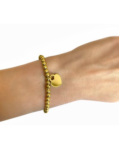 Adornia Ball Bead Bracelet Gold - Natural