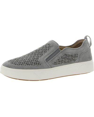Vionic Kimmie Suede Slip On Casual And Fashion Sneakers - Gray