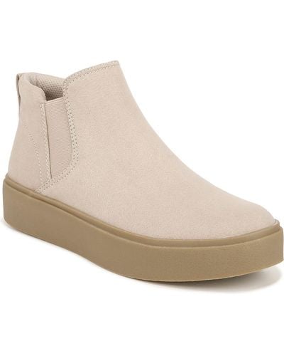 Dr. Scholls Madison Boot Faux Leather Slip On Ankle Boots - Natural