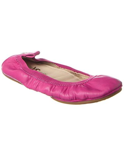 Yosi Samra Samara Foldable Leather Flat - Pink