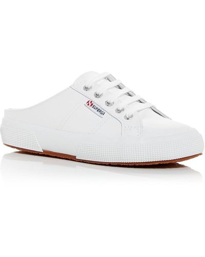 Superga 2402 Lace-up Leather Slip-on Shoes - White