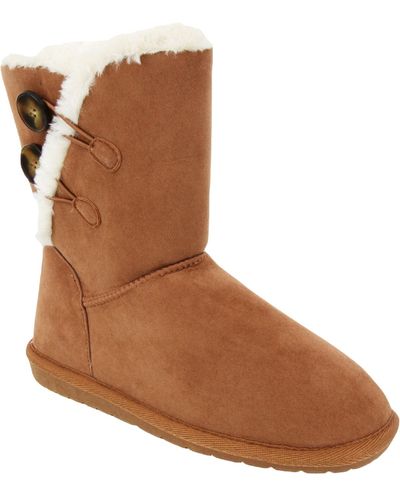 Sugar Marty Faux Suede Cold Weather Winter & Snow Boots - Brown