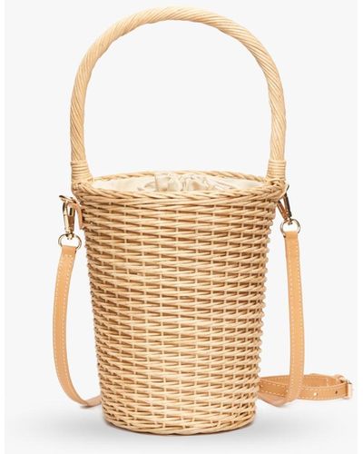 Kayu Zoey Wicker Basket Bag - White