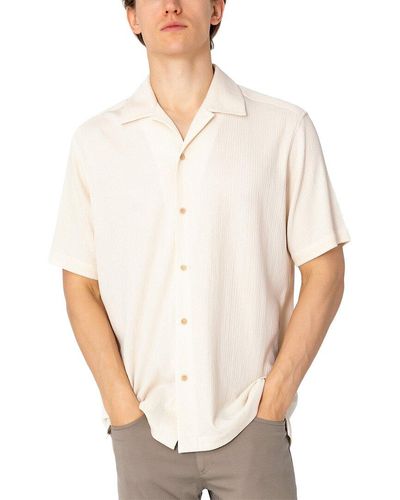 Ron Tomson Camp Collar Shirt - White