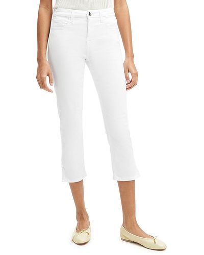 Jen7 Denm Side Slit Capri Jeans - White