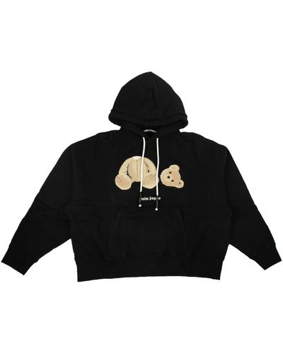 Palm Angels Teddy Bear Hoodie - Black