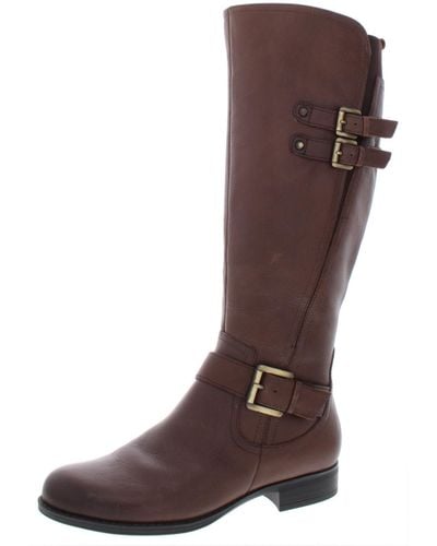 Naturalizer Jessie Leather Knee-high Riding Boots - Brown