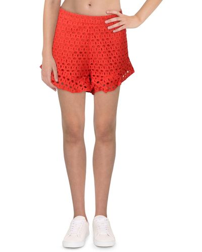 Endless Rose Lace Lay High Waist Shorts - Red