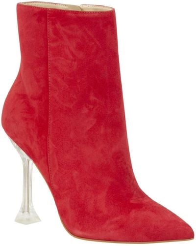 Nine West Tonight Pull On Dressy Mid-calf Boots - Red